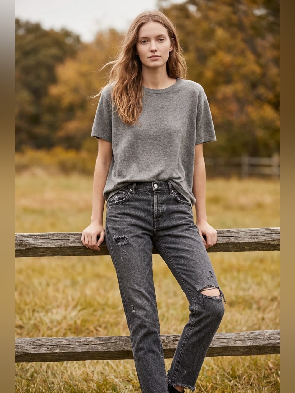 MOUSSY Vintage Kelley Tapered Jeans in a faded black wash.
